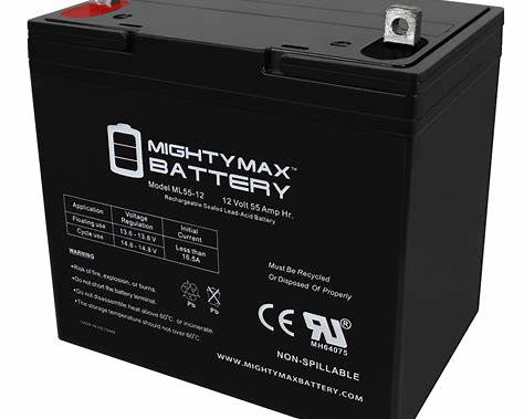 Mighty Max 2 Solar & Renewable Energy ML55-12 12V Battery
