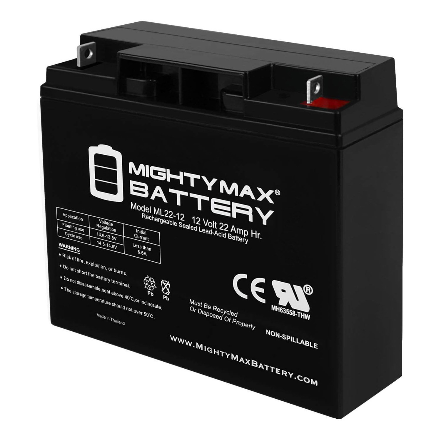 Mighty Max 20 UPS & Data Center Backup ML9-12 F2 12V Battery