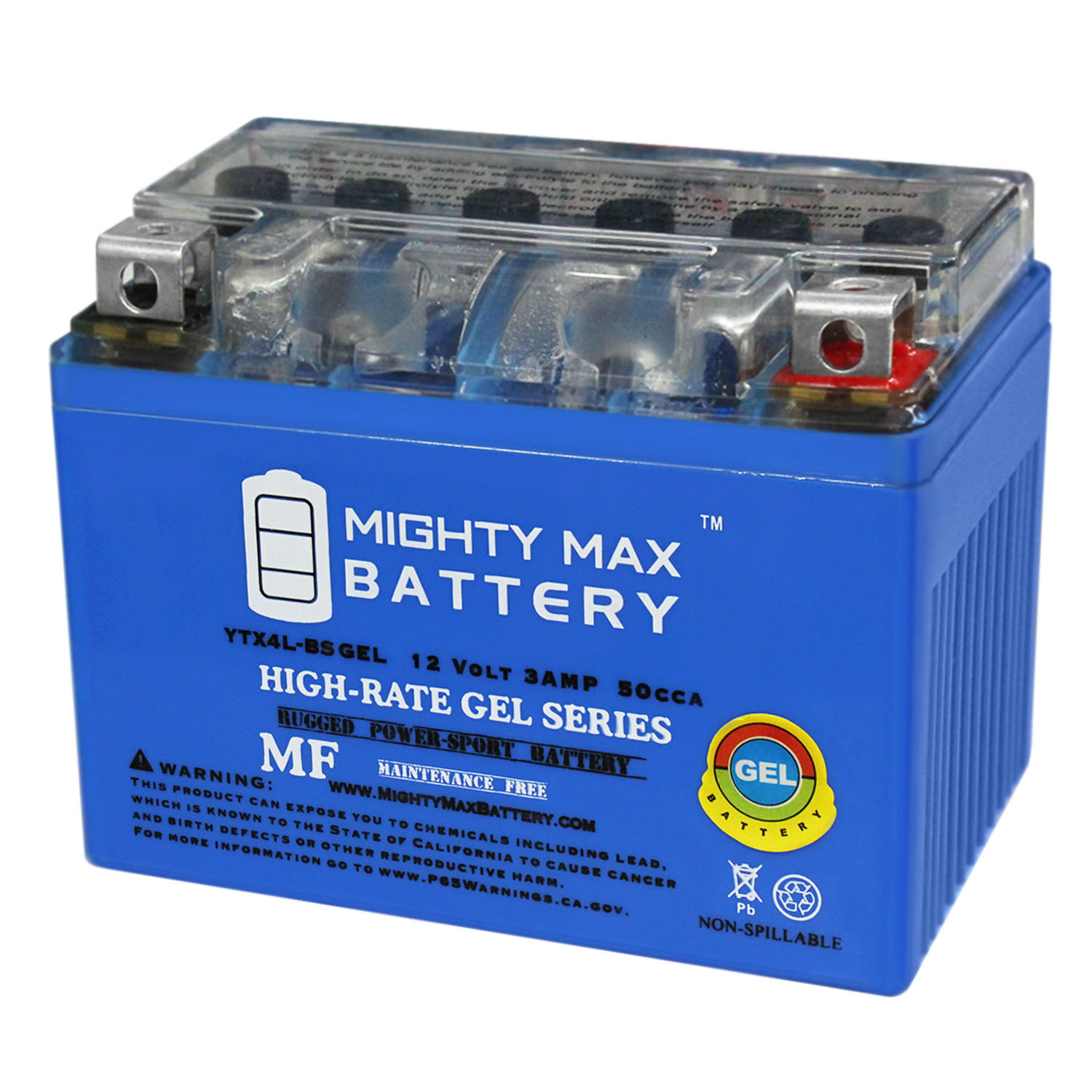 Mighty Max 28 Motorcycle & Powersports YTX4L-BS 12V Battery