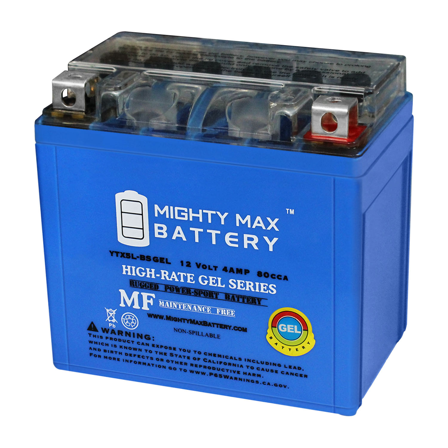 Mighty Max 29 Motorcycle & Powersports YTX5L-BS 12V Battery
