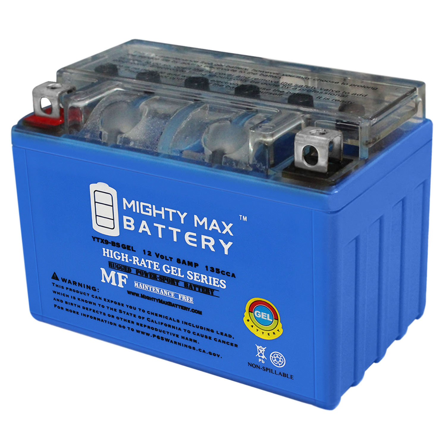 Mighty Max 31 Motorcycle & Powersports YTX9-BS 12V Battery