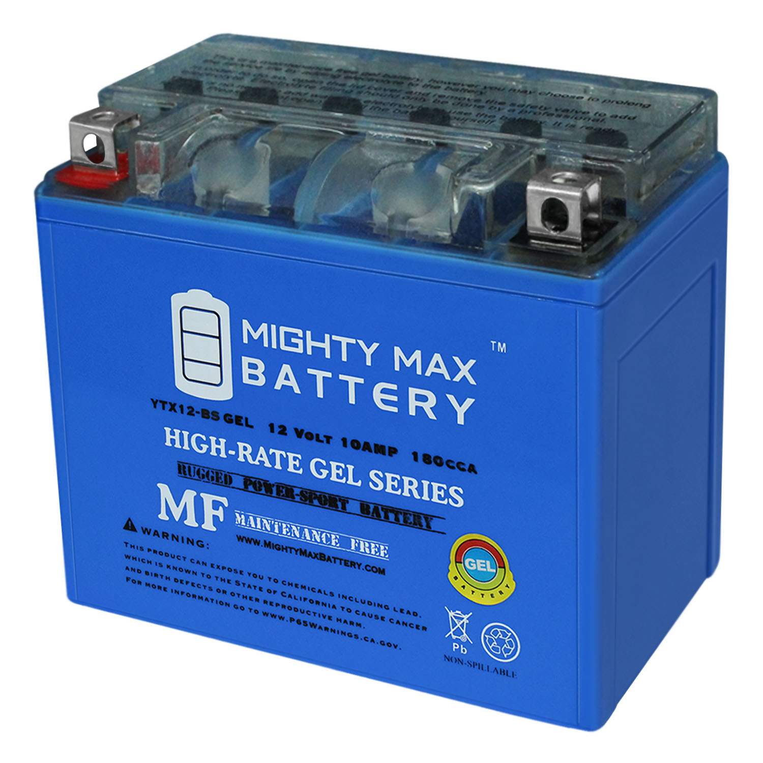Mighty Max 33 Motorcycle & Powersports YTX12-BS 12V Battery
