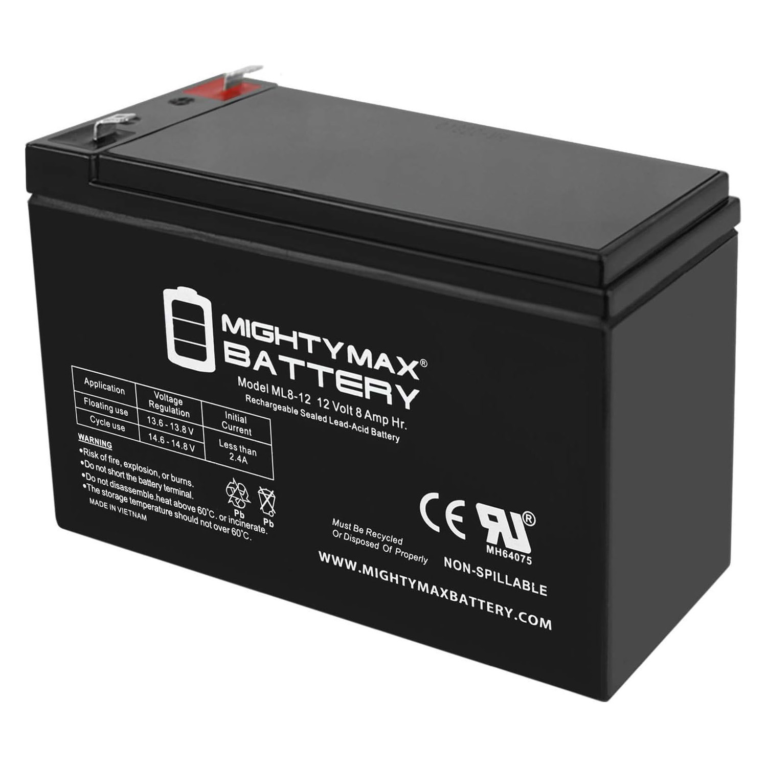 Mighty Max 42 Alarm & Home Security Systems ML8-12 12V Battery