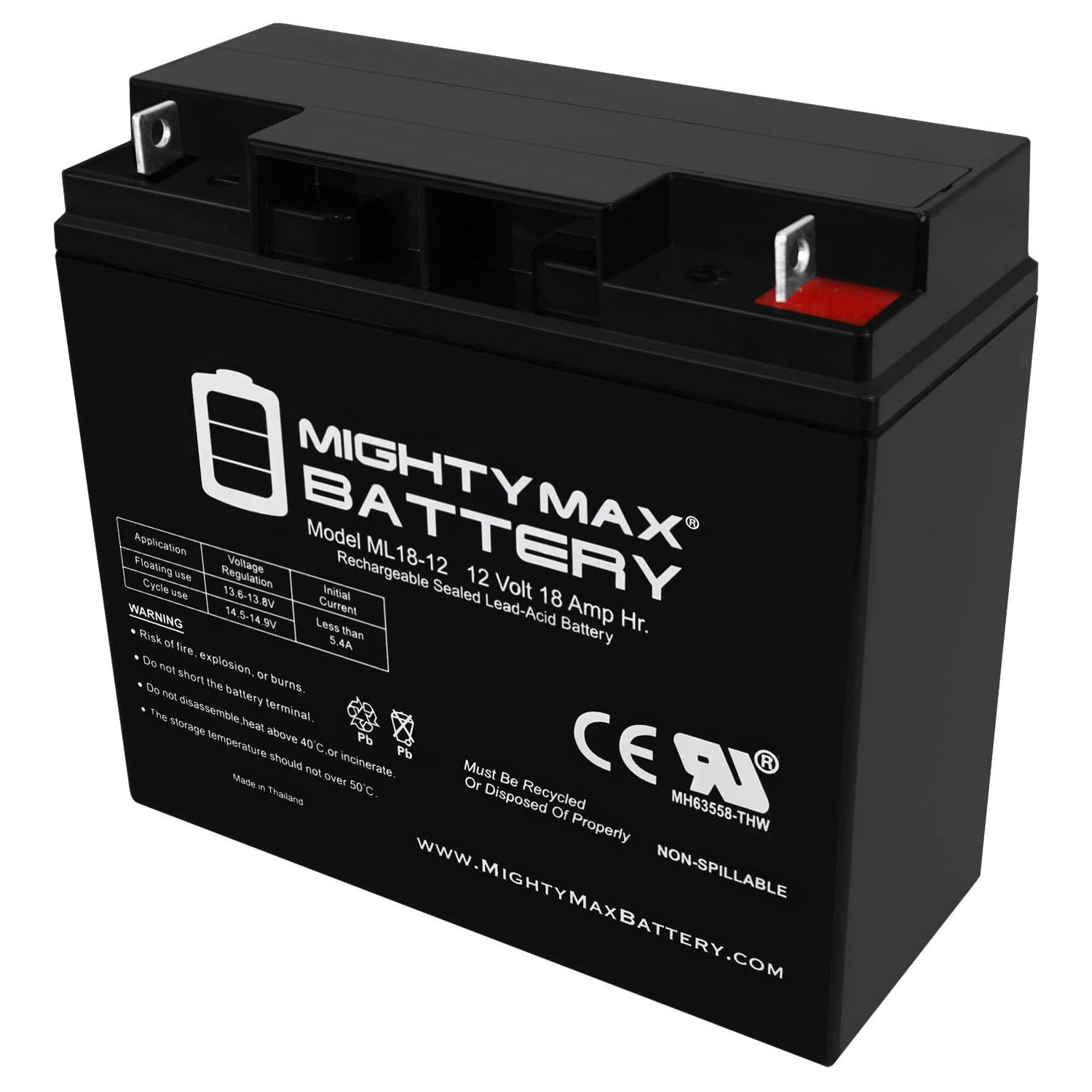 Mighty Max 60 Lawn & Garden / Power Tools ML18-12 NB 12V Battery