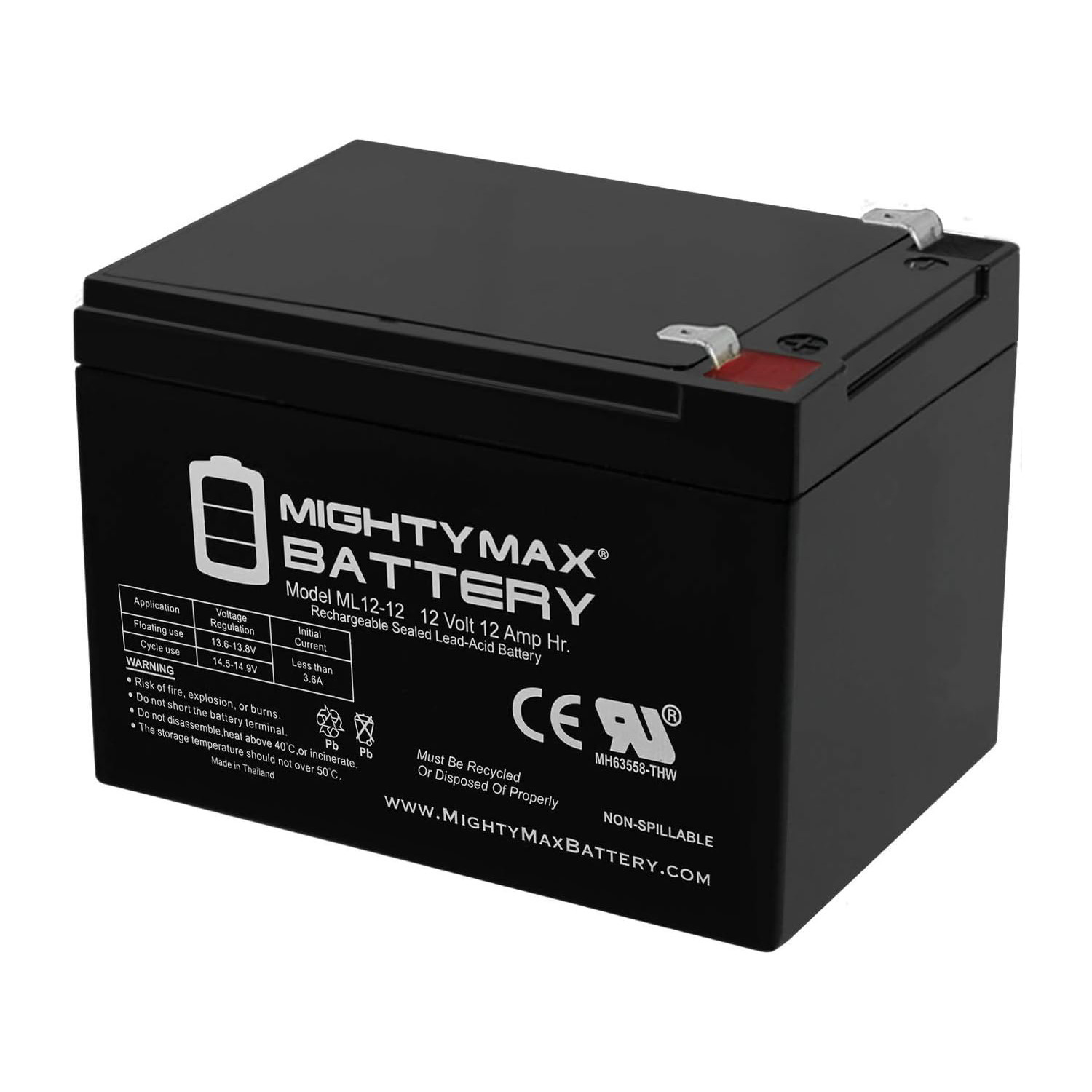 Mighty Max 61 Lawn & Garden / Power Tools ML12-12 NB 12V Battery