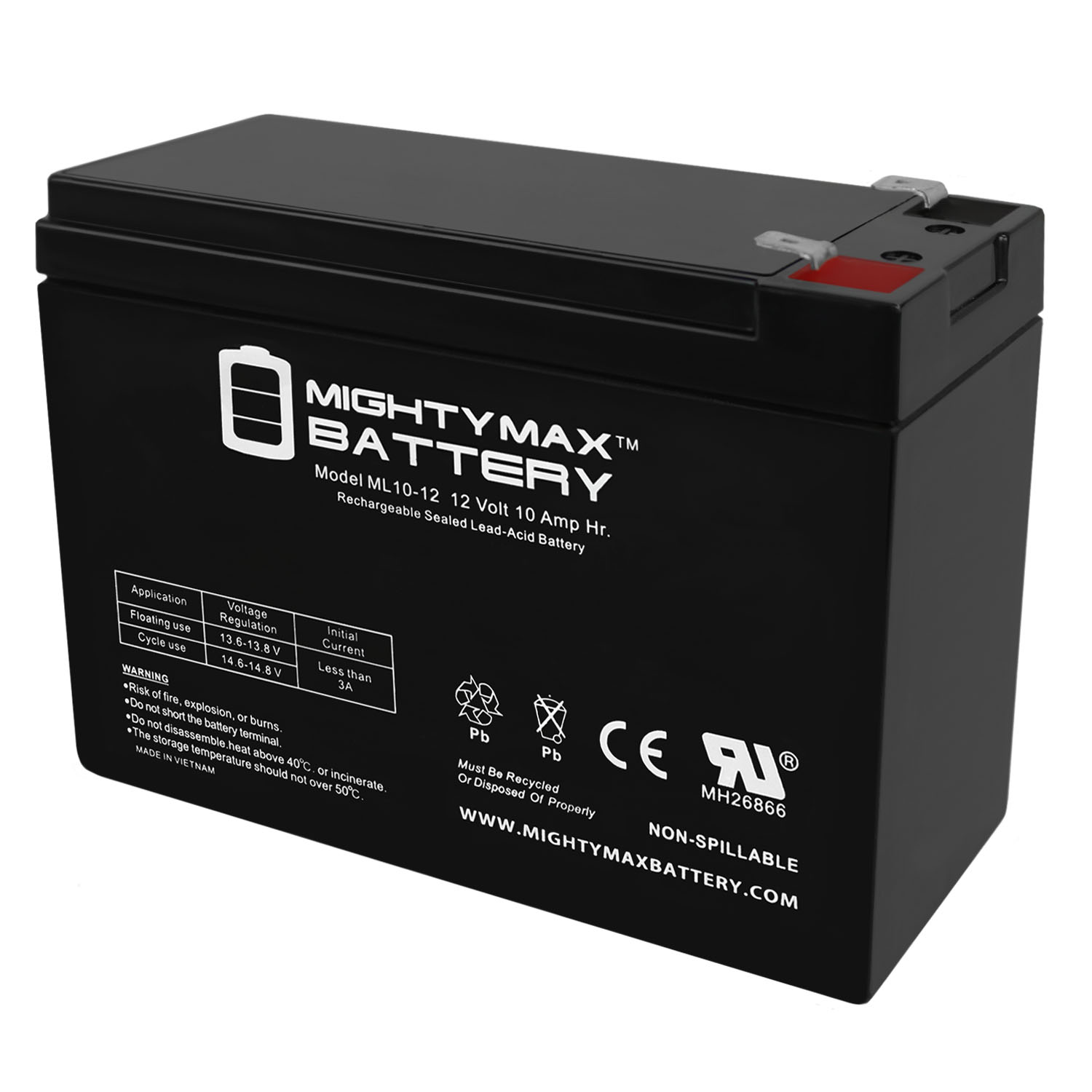 Mighty Max 62 Lawn & Garden / Power Tools ML10-12 12V Battery